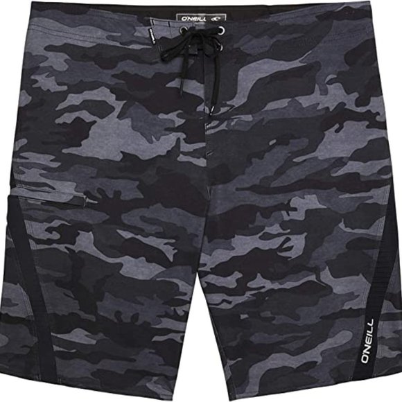 O'Neill Boardshorts 21 Inch Black/Gray - Superfreak Camo - SIZE 28 - Picture 4 of 4